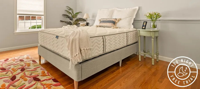 DLX mattress on a platform bed